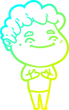 Bir insan tarafından çizilmiş karikatür cana yakın bir adamın çizimi.