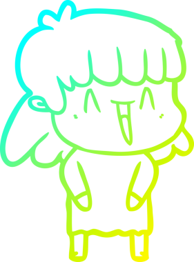 Bir insan tarafından çizilmiş bir karikatür kadın çizimi.