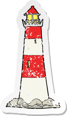 Bir insan tarafından çizilmiş bir çizgi film fenerinin gerilimli yapıştırması.