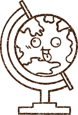 Bir insan tarafından çizilen Dünya Kömürü Çizimi