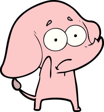 bir insan tarafından çizilmiş belirsiz bir fil.