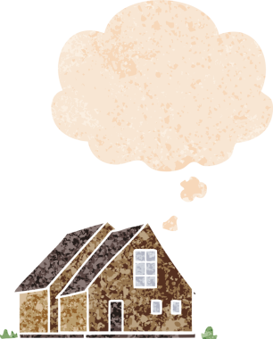 Düşünce baloncuğu ve grunge ile karikatür bir insan tarafından çizilmiş rahatsız edilmiş retro tarzı