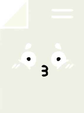 Bir insan tarafından çizilmiş bir kağıt parçasının düz renk retro karikatürü