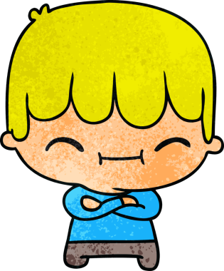 Bir insan tarafından çizilmiş, el yazısıyla çizilmiş Kawaii çizgi filmi.