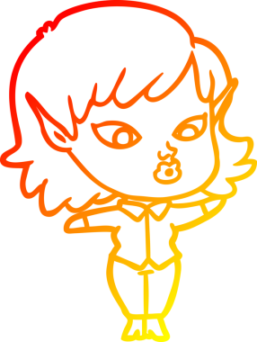 Bir insan tarafından çizilmiş güzel bir elf kızı çizimi.