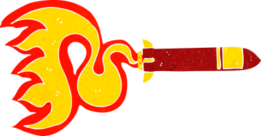 bir insan tarafından çizilmiş karikatür füzesi