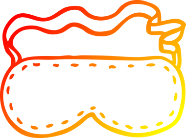 Bir insan tarafından çizilmiş çizgi film maskesinin sıcak gradyan çizimi