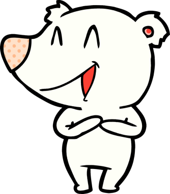 Bir insan tarafından çizilmiş kutup ayısı karikatürü