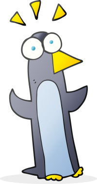 Bir insan tarafından çizilen serbest çizim penguen şaşırttı.