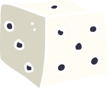 karikatür klasik zar bir insan tarafından çizildi