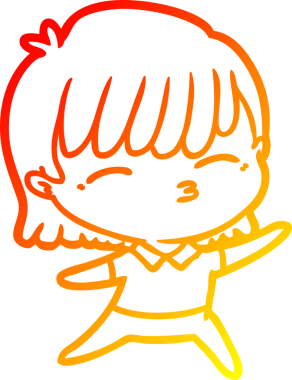 Bir insan tarafından çizilmiş bir karikatür kadın çizimi