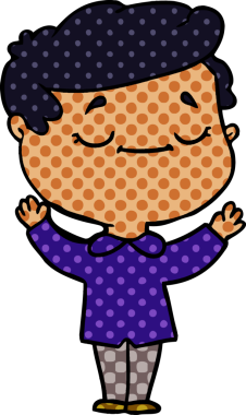 bir insan tarafından çizilmiş barışçıl bir adam.