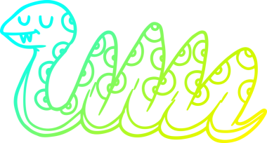 Bir insan tarafından çizilmiş çizgi film yılanı çizimi.