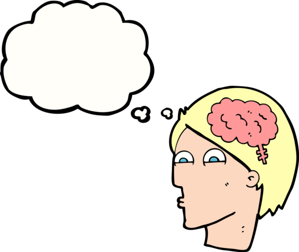 Bir insan tarafından çizilmiş beyin sembollü çizgi film kafası.