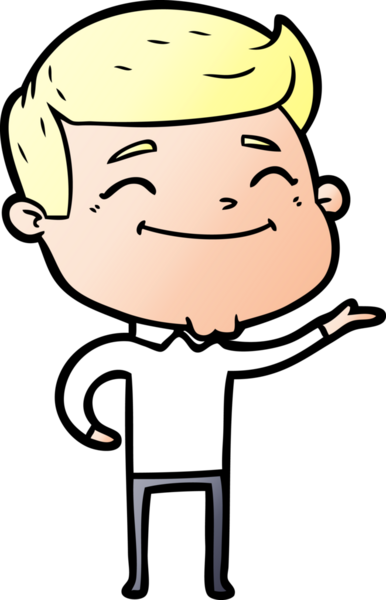 Bir insan tarafından çizilmiş mutlu çizgi film adamı.