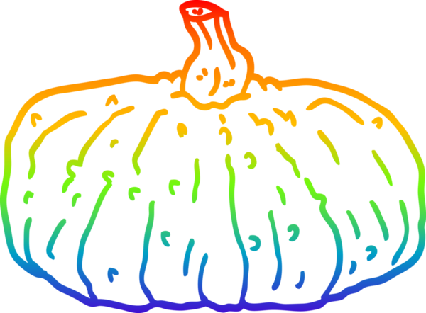 gökkuşağı gradyan çizgi çizimi bir insan tarafından çizilmiş bir kabak