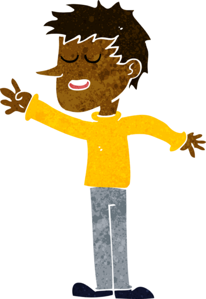 Bir insan tarafından çizilen mutlu adam çizgi filmi.