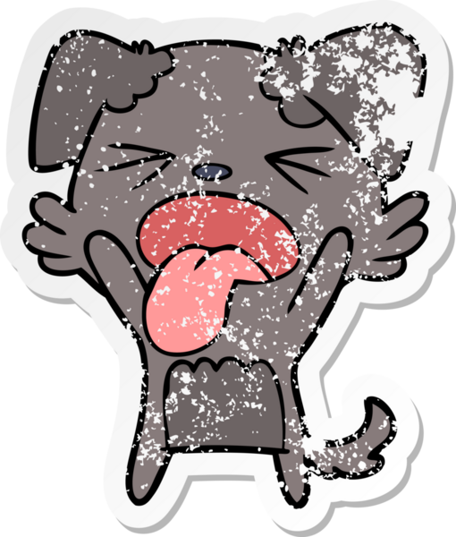 Bir insan tarafından çizilmiş iğrenç bir karikatür çıkartması.