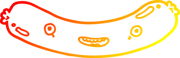 Bir insan tarafından çizilmiş bir çizgi filmin sıcak gradyan çizimi