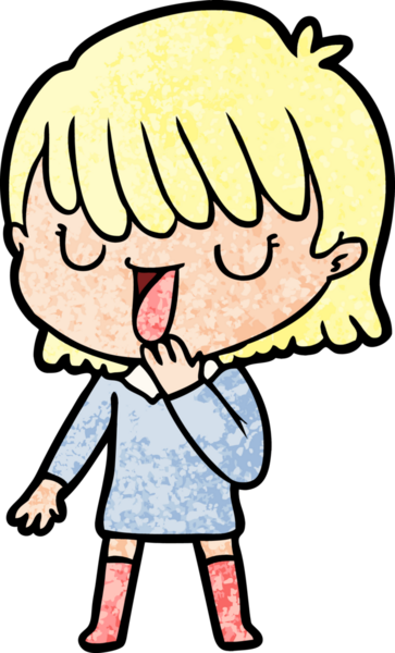 Bir insan tarafından çizilmiş karikatür kadın.