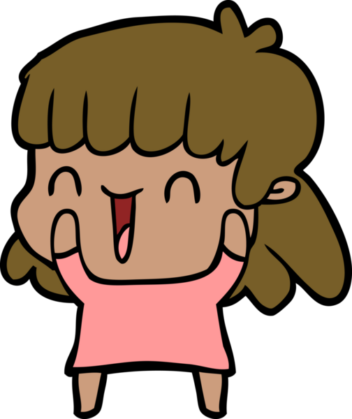 Bir insan tarafından çizilmiş karikatür kadın.