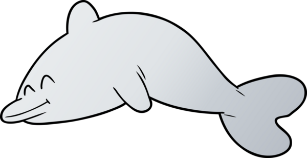 bir insan tarafından çizilmiş karikatür yunusu