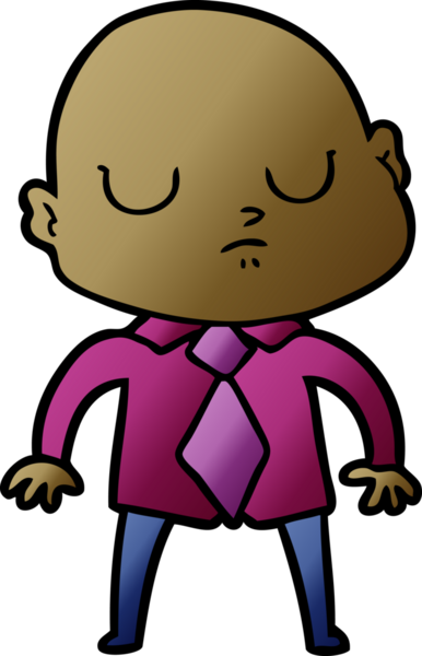 bir insan tarafından çizilmiş kel bir adam.