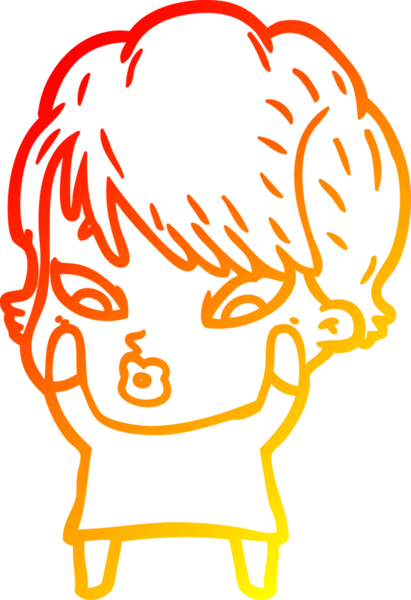 Bir insan tarafından çizilmiş bir karikatür kadın çizimi