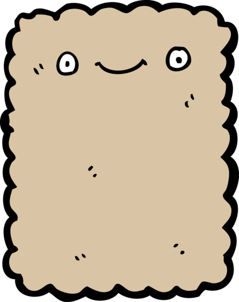 Bir insan tarafından çizilmiş çizgi film bisküvisi