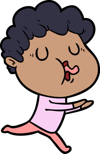 Bir insan tarafından çizilmiş çizgi film şarkıcısı.