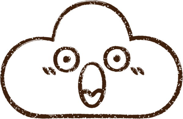 Şaşırmış Yağmur Bulutu Kömürü Bir insan tarafından çizilmiş