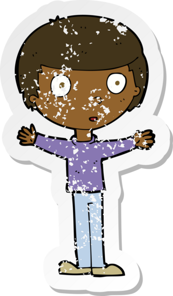 Bir insan tarafından çizilmiş bir karikatürün gerilimli çıkartması şaşırttı.