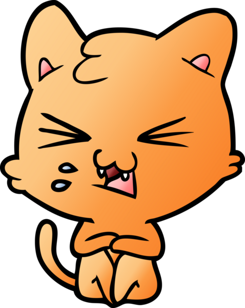 Bir insan tarafından çizilmiş kedi tıslaması.