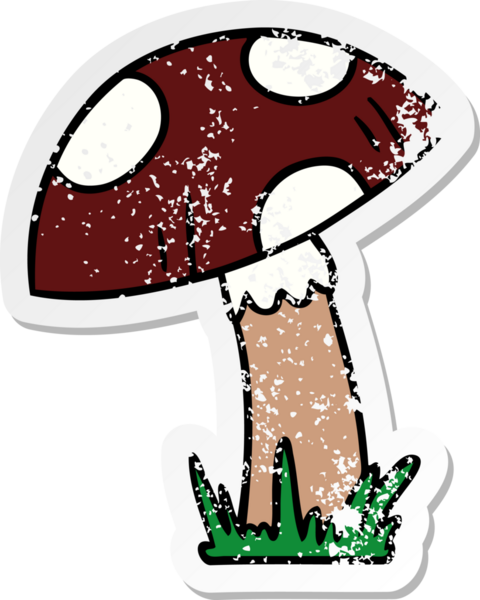 Bir insan tarafından çizilmiş bir kurbağa taburesinin, kederli, karikatür çizimi.