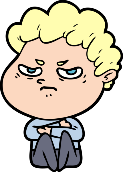 Bir insan tarafından çizilmiş kızgın bir adam.