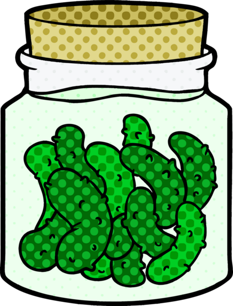 Bir insan tarafından çizilmiş turşu turşusu çizgi filmi.