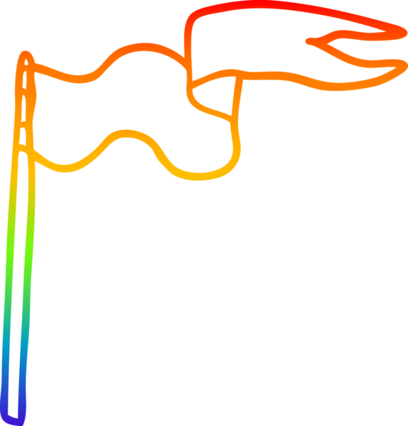 gökkuşağı gradyanı bir insan tarafından çizilmiş bir karikatür bayrağının çizimi