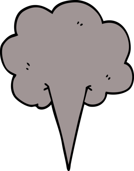 Bir insan tarafından çizilmiş karalama bulutu.