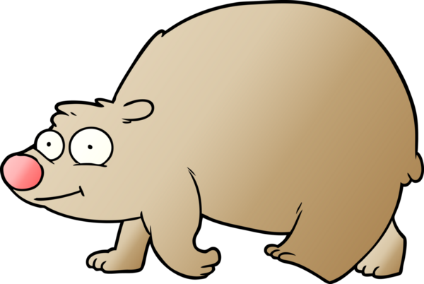 Bir insan tarafından çizilmiş yürüyen ayı.