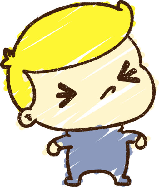 Bir insan tarafından çizilen Kızgın Çocuk Tebeşiri