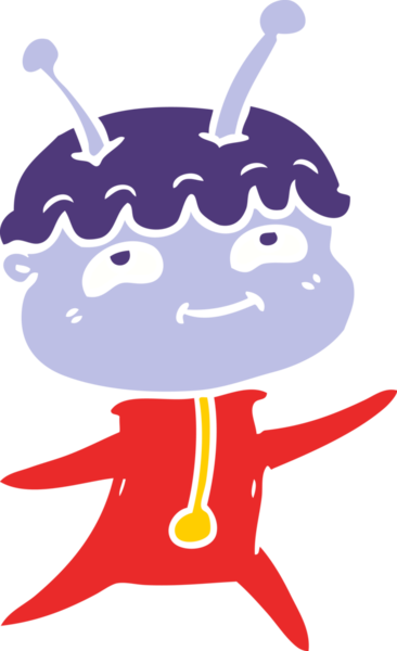 Bir insan tarafından çizilmiş düz renkli çizgi film uzay adamı.