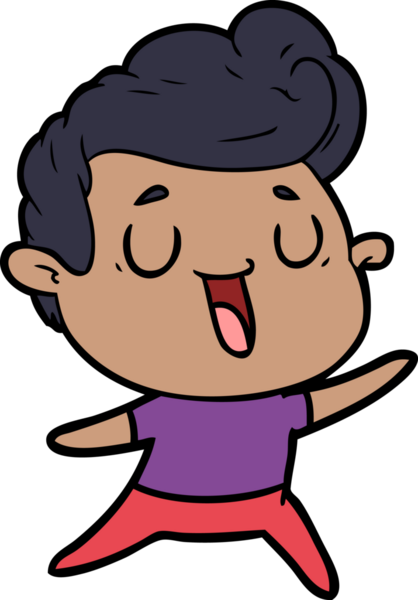 Bir insan tarafından çizilmiş mutlu çizgi film adamı.