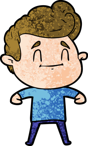 Bir insan tarafından çizilmiş mutlu çizgi film adamı.