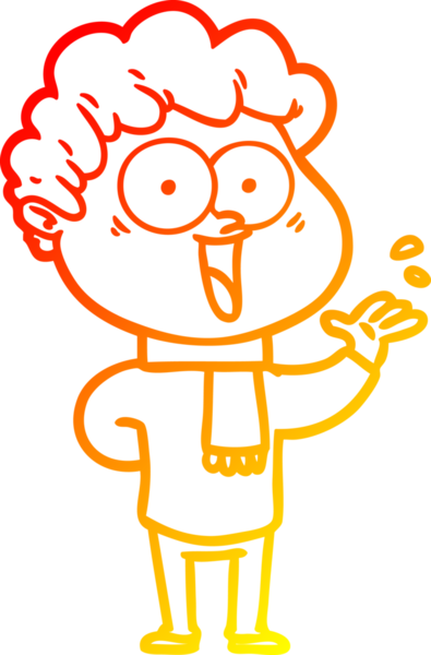 Bir insan tarafından çizilmiş mutlu bir adamın çizgi çizimi.