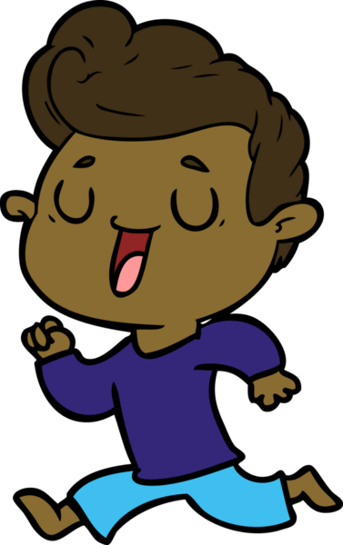 Bir insan tarafından çizilmiş mutlu çizgi film adamı.