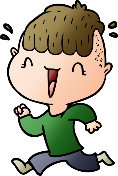 Bir insan tarafından çizilmiş mutlu çocuk.