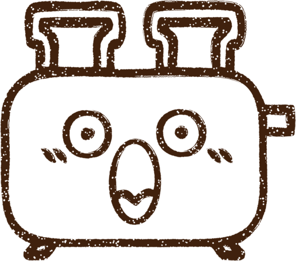 Bir insan tarafından çizilmiş tost makinesi kömürü.