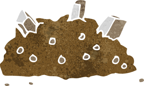 Bir insan tarafından çizilmiş moloz yığını.