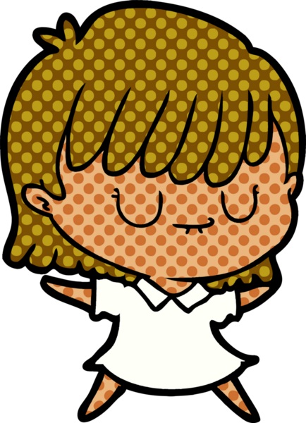 Bir insan tarafından çizilmiş karikatür kadın.