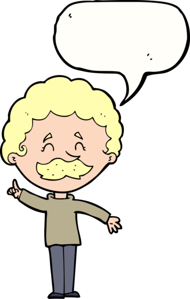 Bir insan tarafından çizilmiş konuşma baloncuğu fikri olan bir çizgi film adamı.